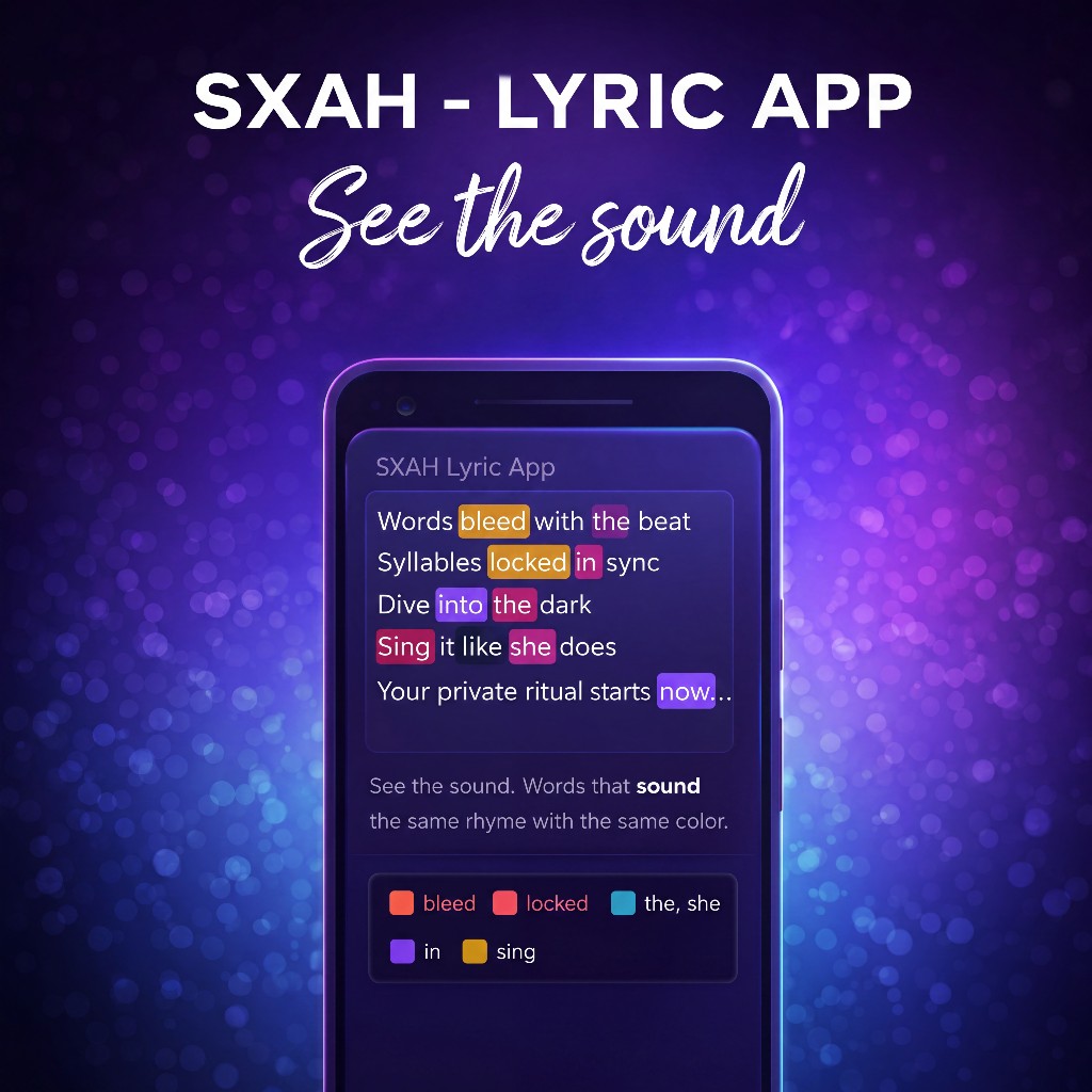 SXAH Lyric App preview